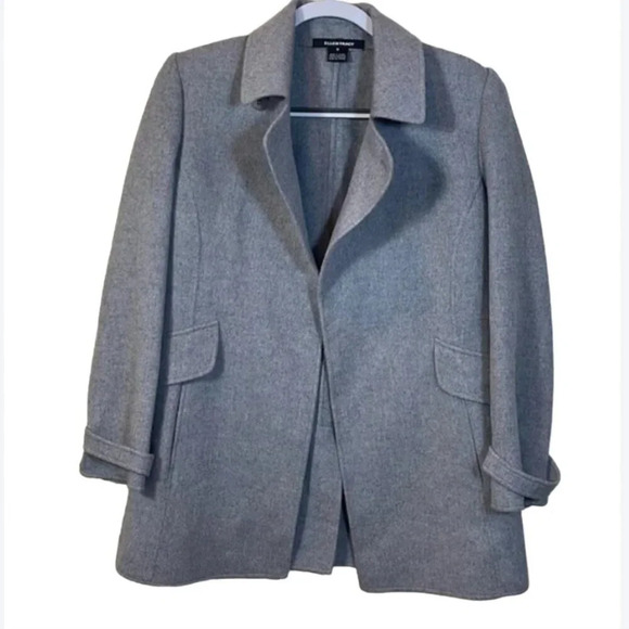 Ellen Tracy Grey Wool Peacoat SIZE 2 - Picture 1 of 9